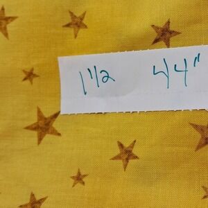Gold Star Fabric Material Crafting Quilting‎ Sewing Project 1 1/2 Yard 44"
